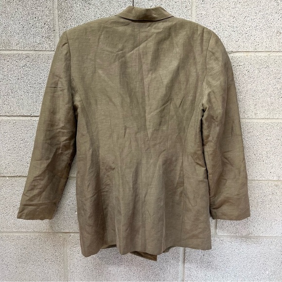 Vintage Anne Carson Linen/Silk Blend Double Breasted Blazer - Picture 7 of 9